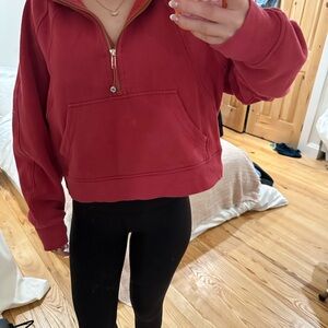 Lululemon Athletica Red Half-Zip Hoodie